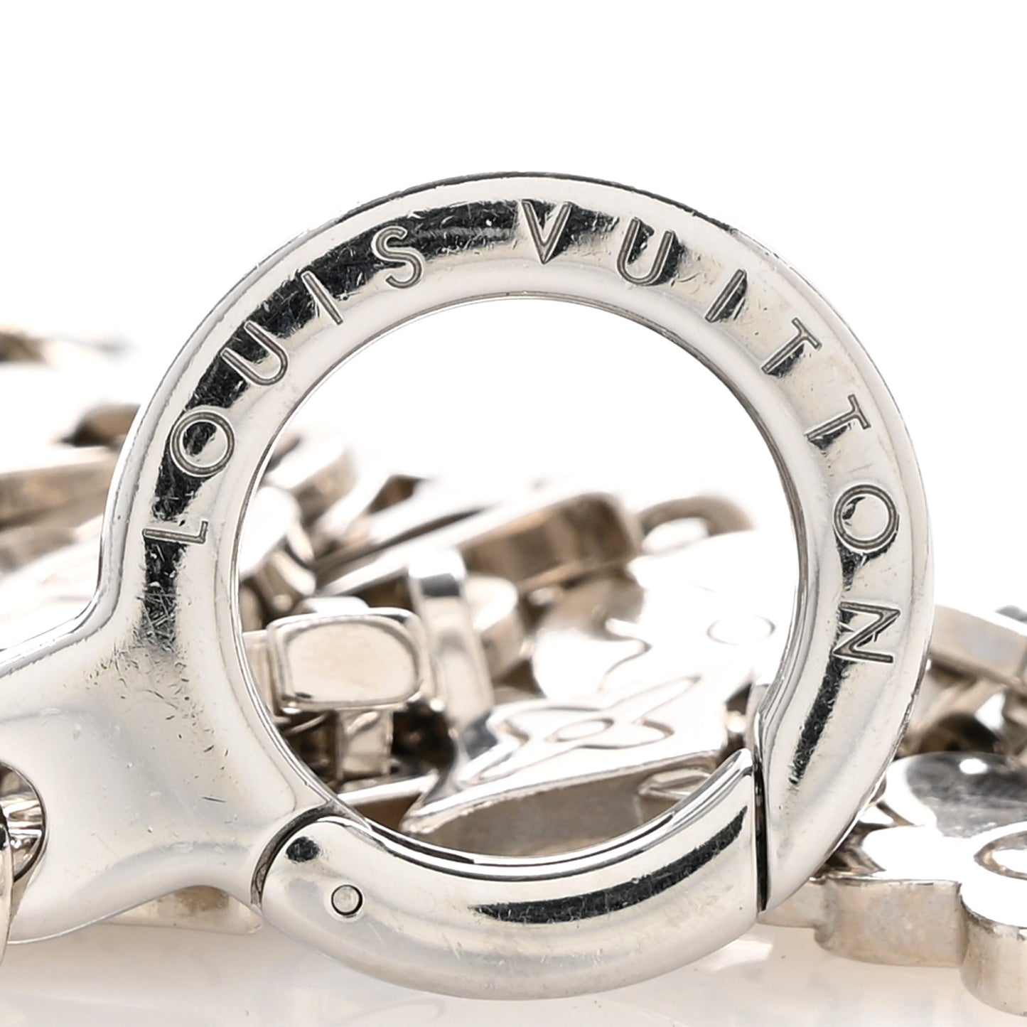 Metal Chain Wallet Bag Charm Silver