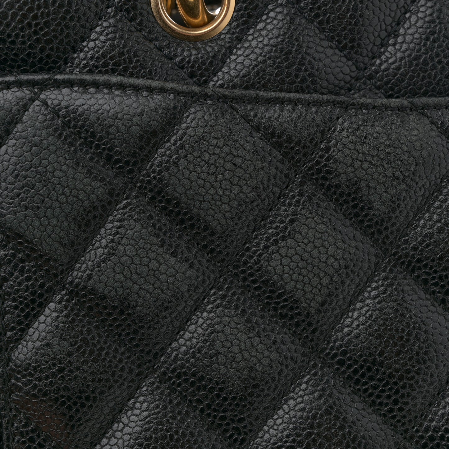 Caviar Quilted Grand Shopping Tote GST Black