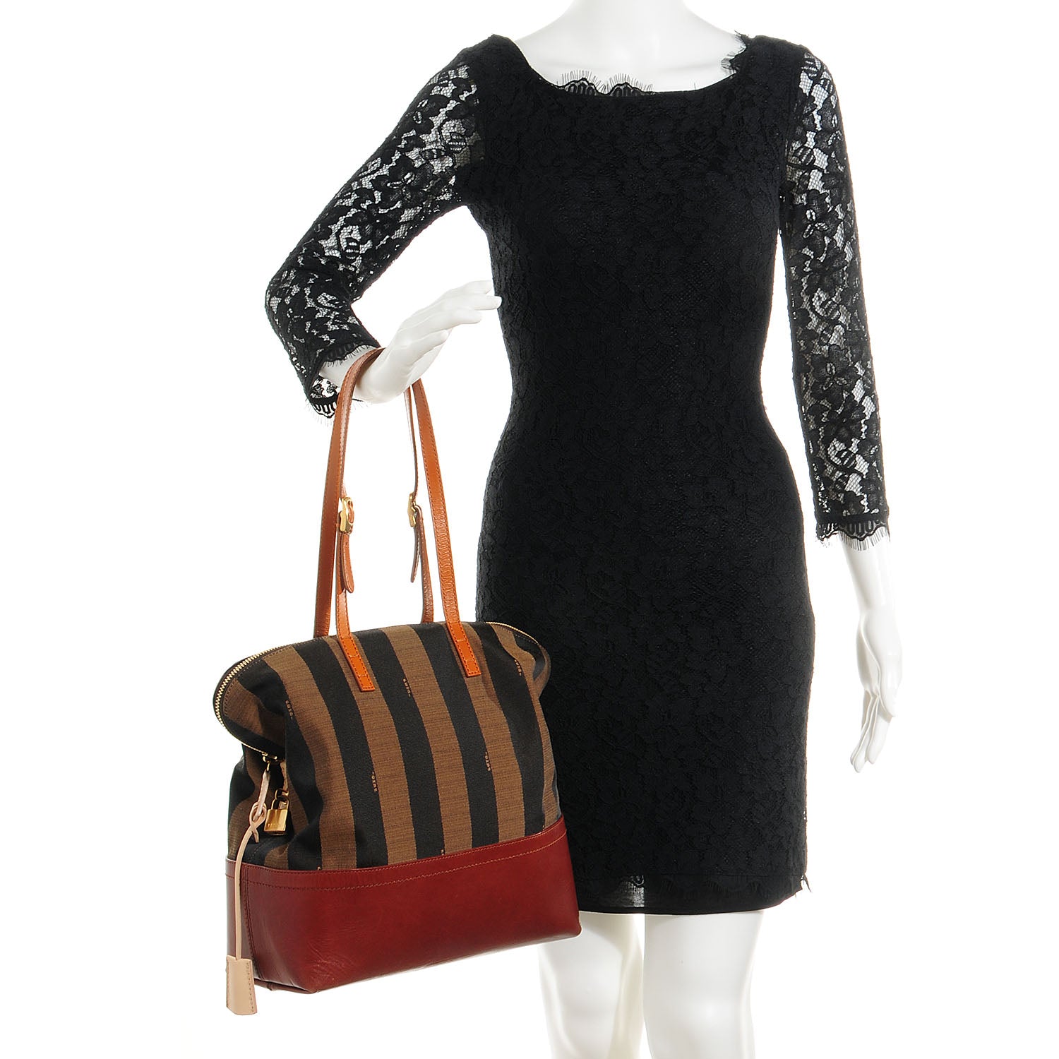 Fendi Pequin Cuoio Vegetale 2Bag Tobacco Cuoio Miele Vacchetta 2 of 10
