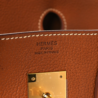 Hermes Natural Barenia Faubourg Birkin 30 Fauve 6 of 15