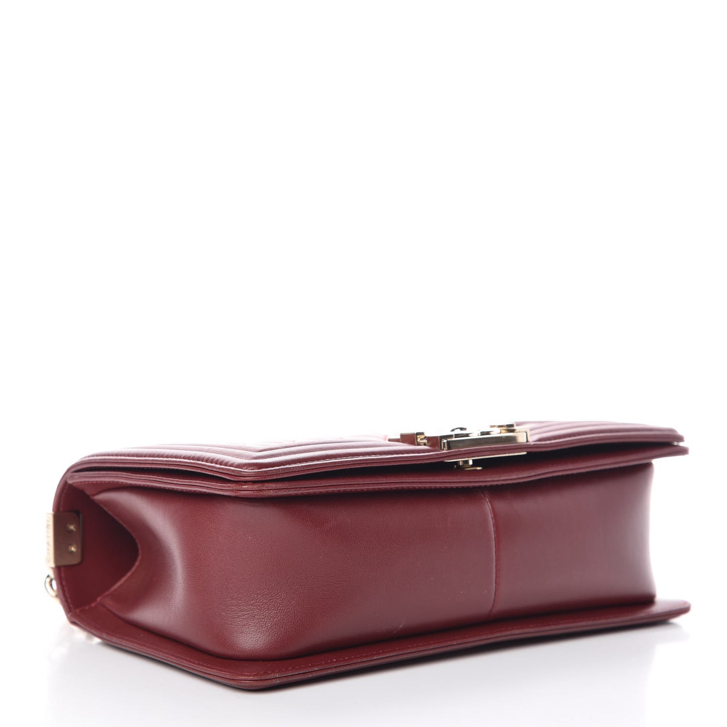 Lambskin Quilted Medium Boy Flap Burgundy