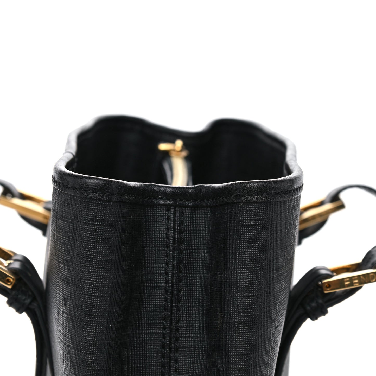 Zucchino Spalmati Vitello Small Tote Black