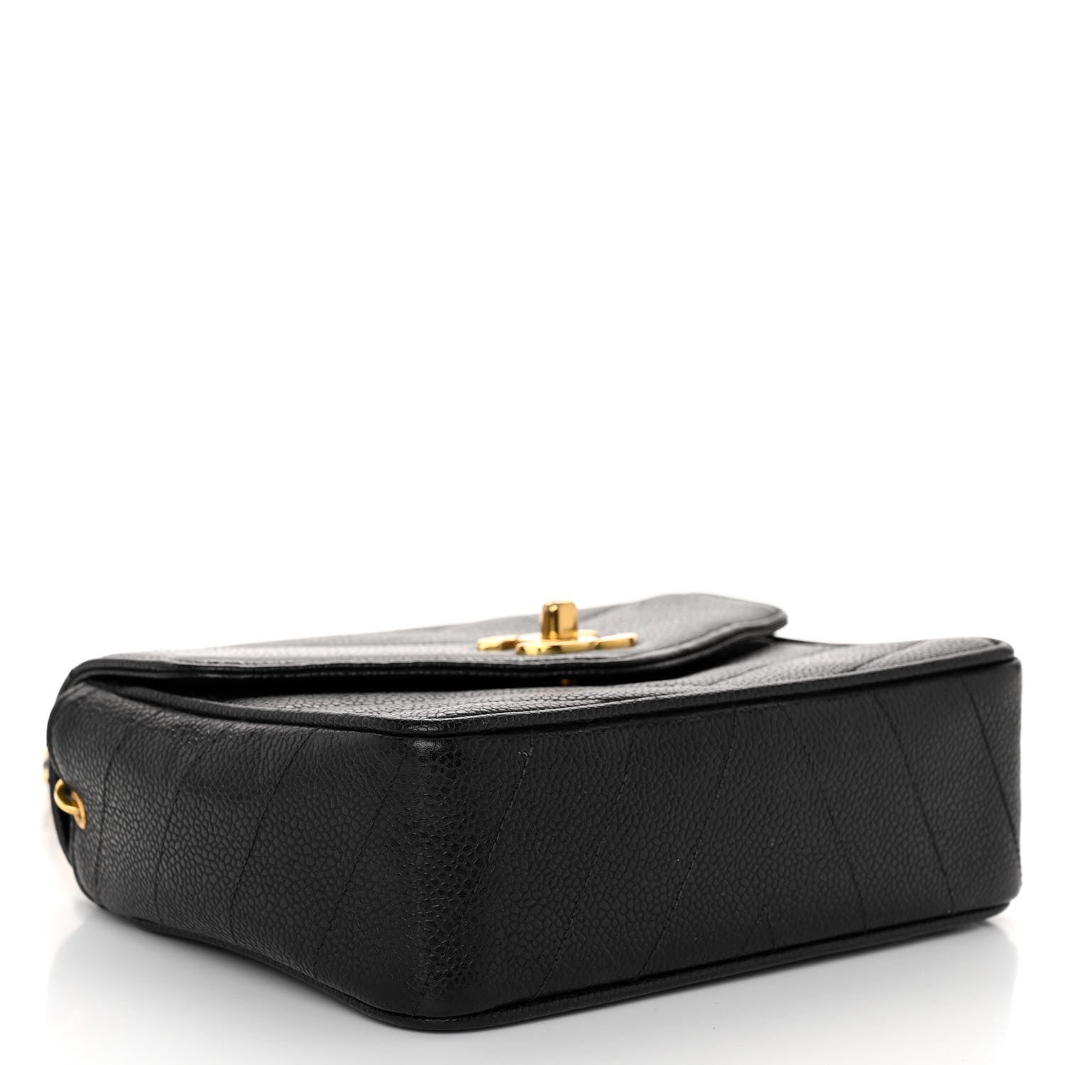 Chanel Caviar Chevron Mini Flap Black 4 of 10