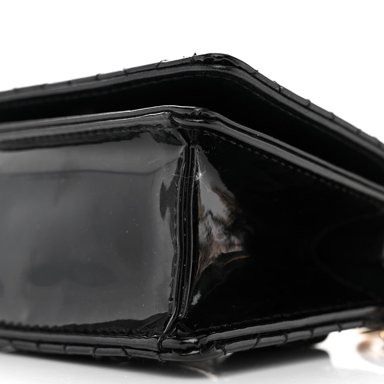 Christian Dior Patent Cannage Nano Lady Dior Pouch Black 10 of 13