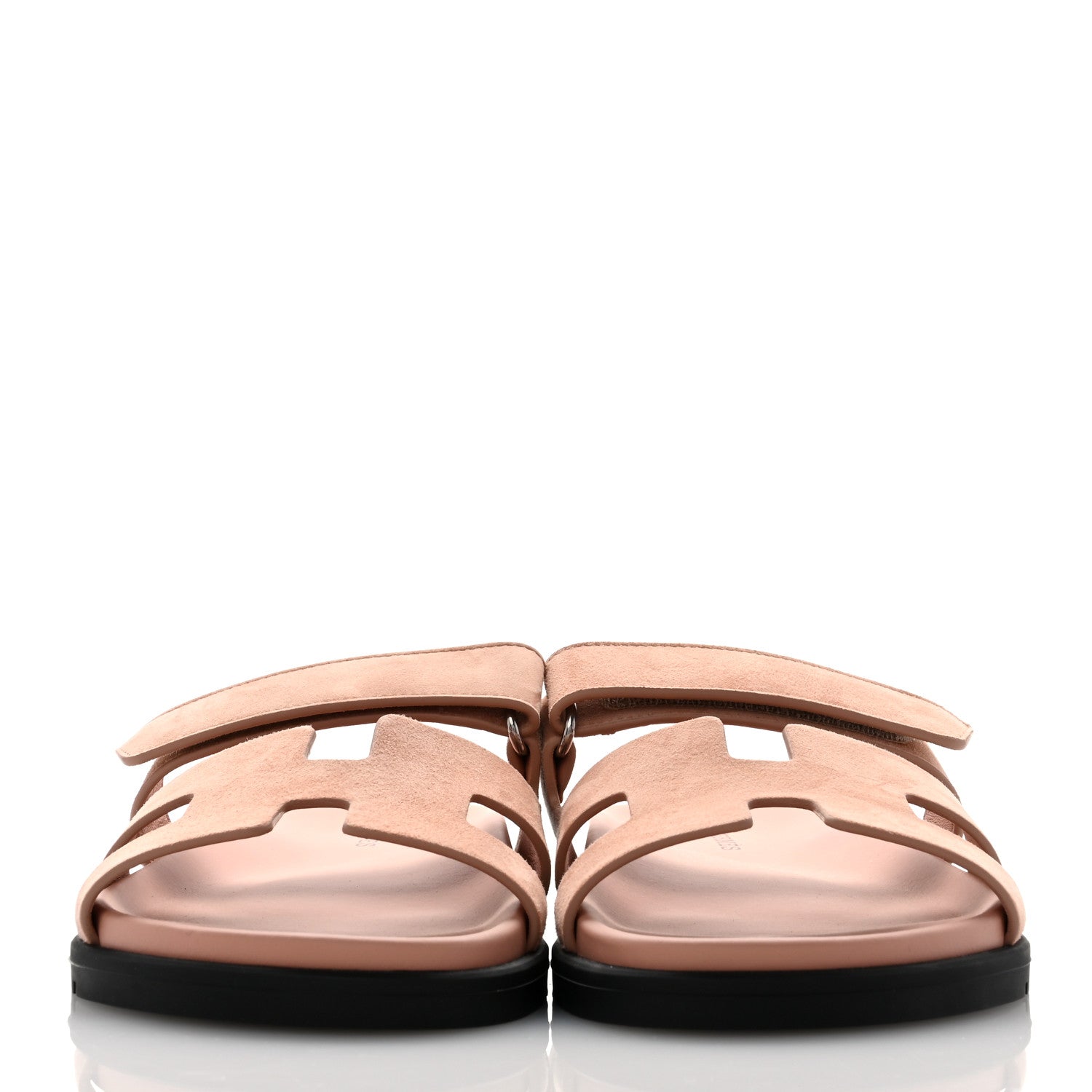Hermes Suede Goatskin Womens Chypre Sandals 39 Nude 2 of 9