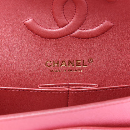 Chanel Iridescent Caviar Quilted Medium Double Flap Dark Pink 6 of 9