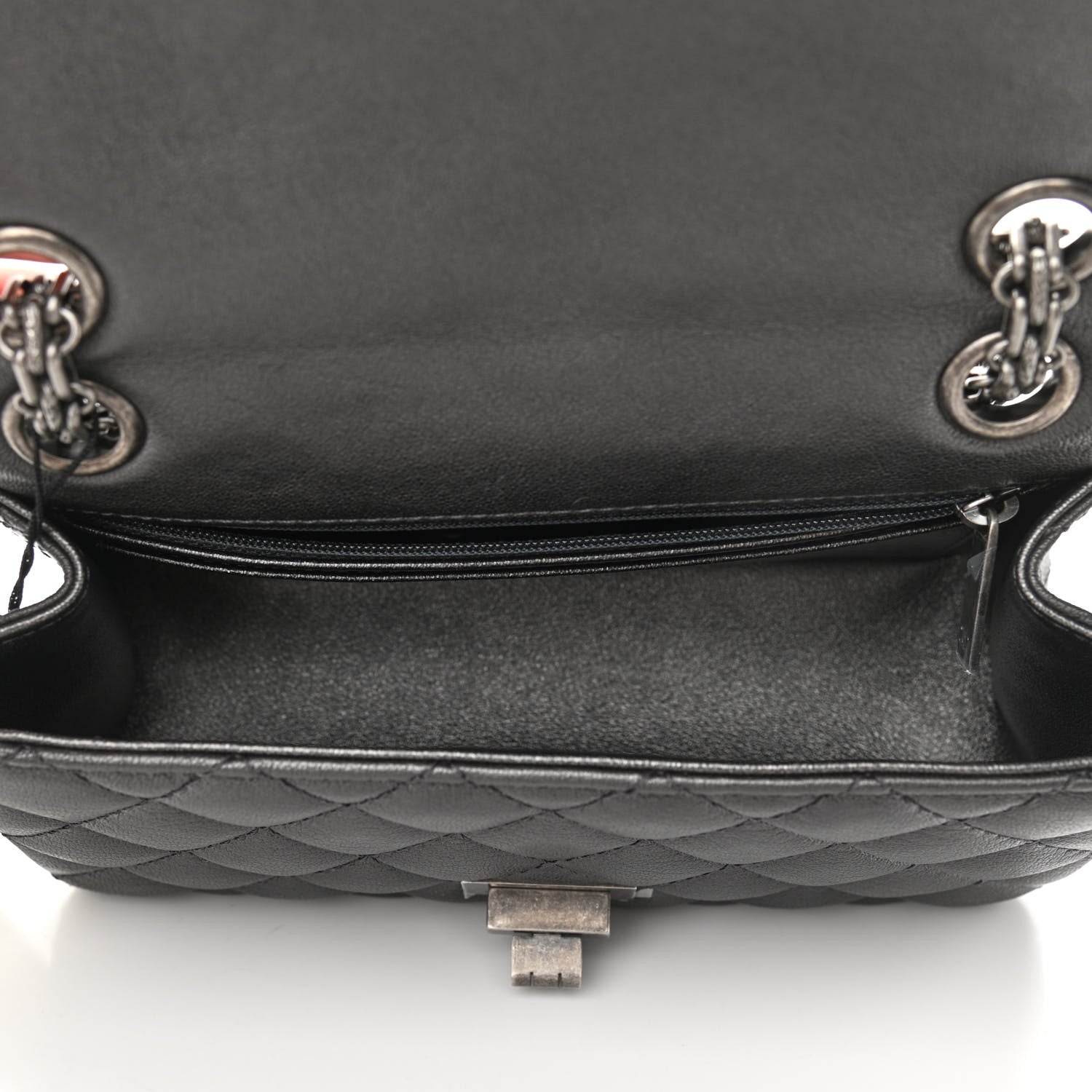 Chanel Metallic Sheepskin Quilted 2.55 Reissue Mini Flap Black 5 of 11