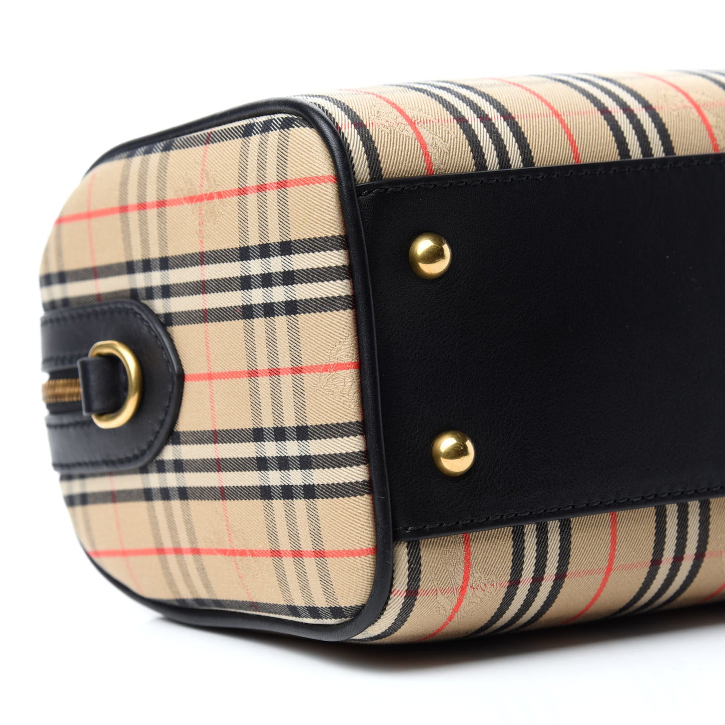 Smooth Calfskin 1983 Knight Check Link Bowling Bag Black