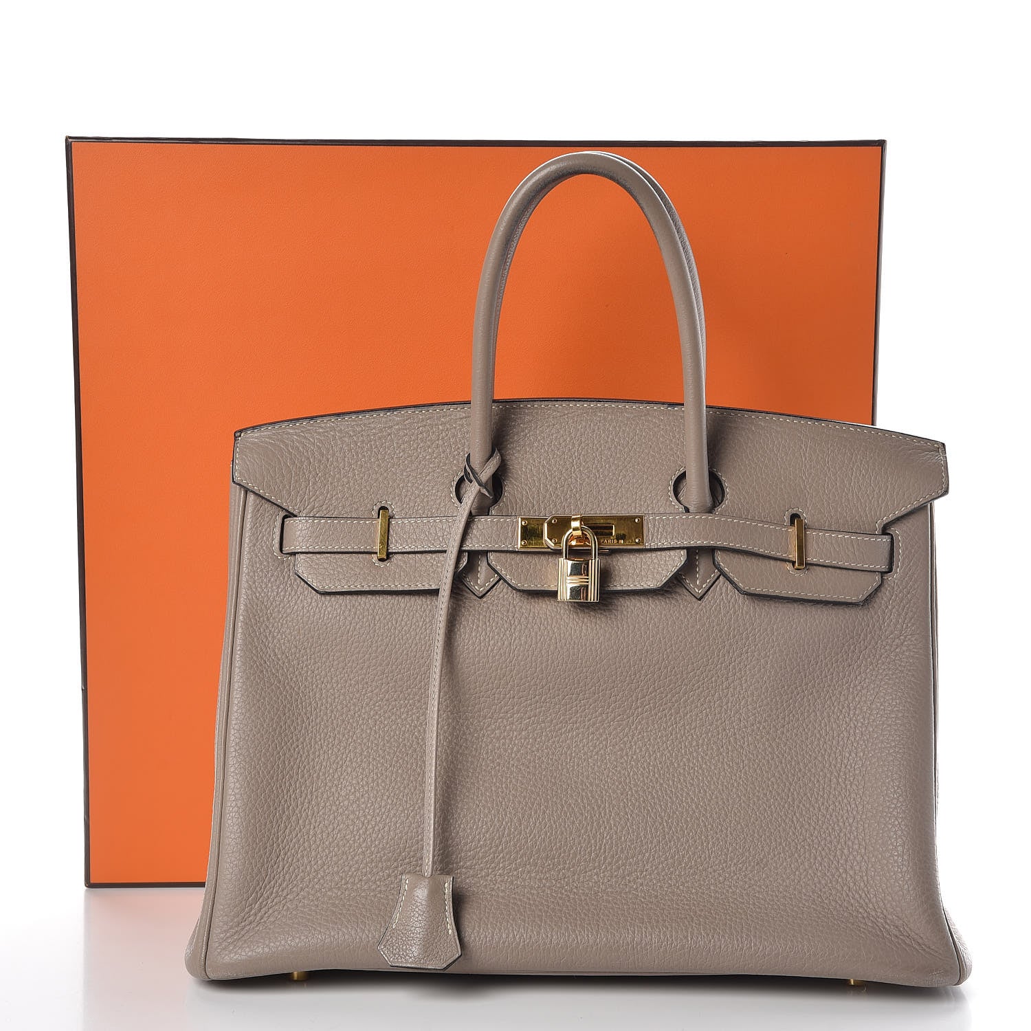 Hermes Taurillon Clemence Birkin 35 Gris Tourterelle 48 of 48