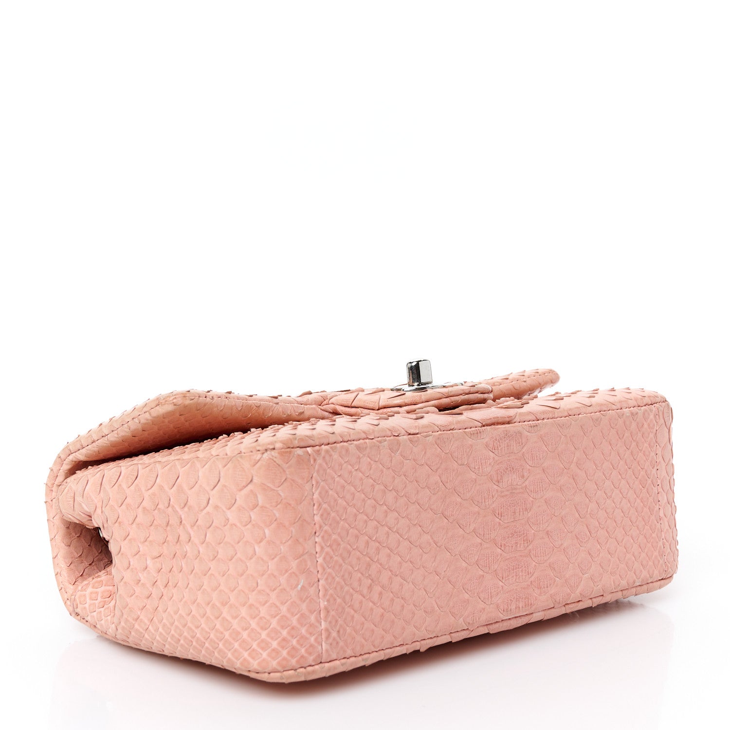 Chanel Snakeskin Mini Rectangular Flap Pink 4 of 11
