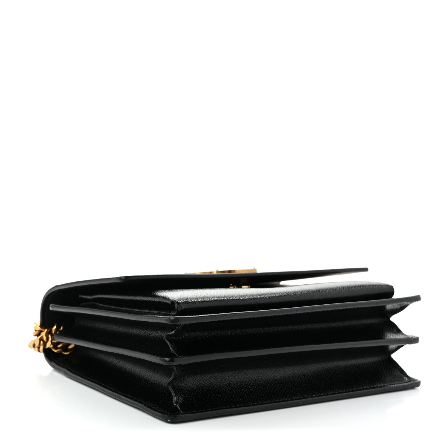 Saint Laurent Coated Bark Calfskin Medium Monogram Sunset Black 4 of 10