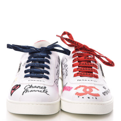 Chanel x Pharrell Williams Calfskin Womens Sneakers 40 White 2 of 12