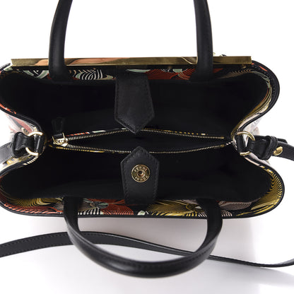 Fendi Calfskin Orchid Petite 2Jours Tote Black Multicolor 6 of 10
