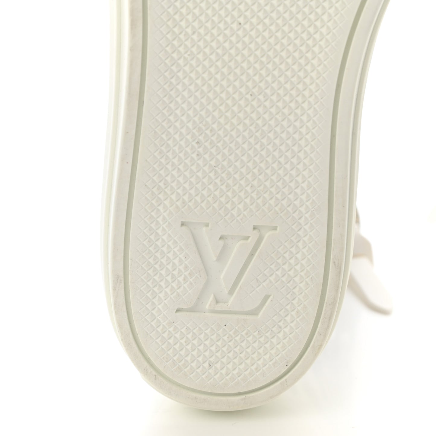 X UF Calfskin Tufted Monogram Stellar Sneaker Boots 37 White Black