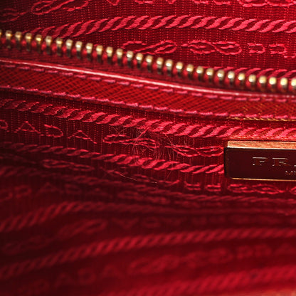 Prada Saffiano Small Galleria Double Zip Tote Fuoco 11 of 15