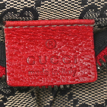 Gucci GG Monogram Web Double Pocket Belt Bag Navy Red 6 of 10