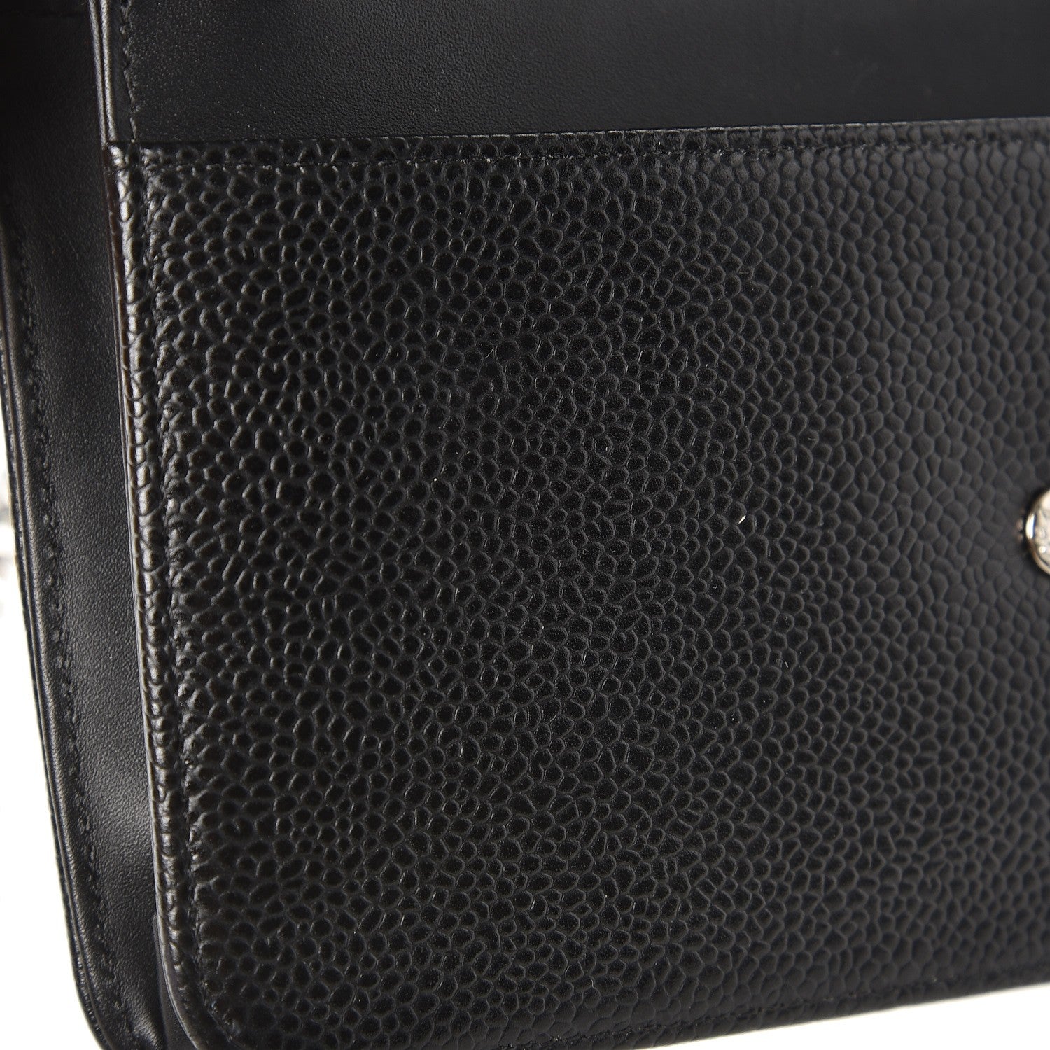 Chanel Caviar Timeless CC Wallet On Chain WOC Black 10 of 11