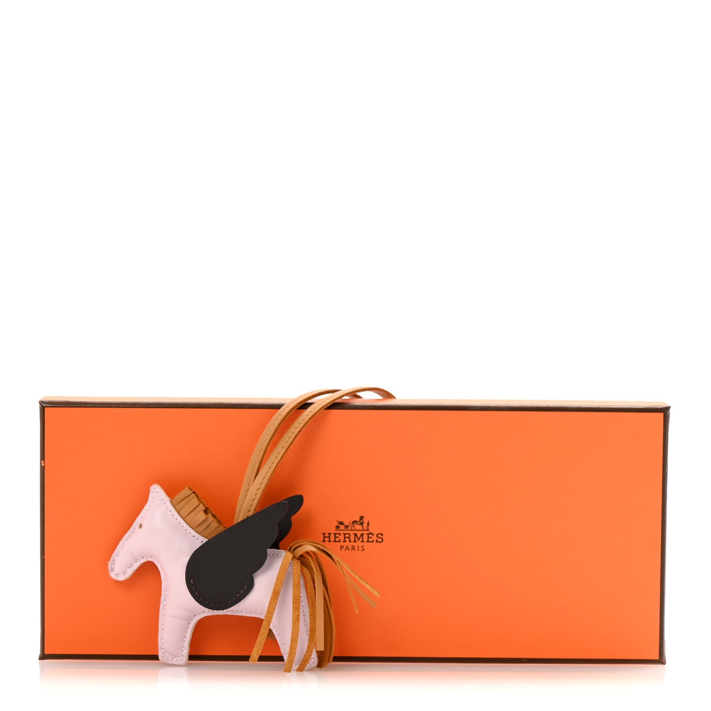Milo Lambskin Grigri Rodeo Pegase Horse Bag Charm PM Mauve Pale Sesame Ebene