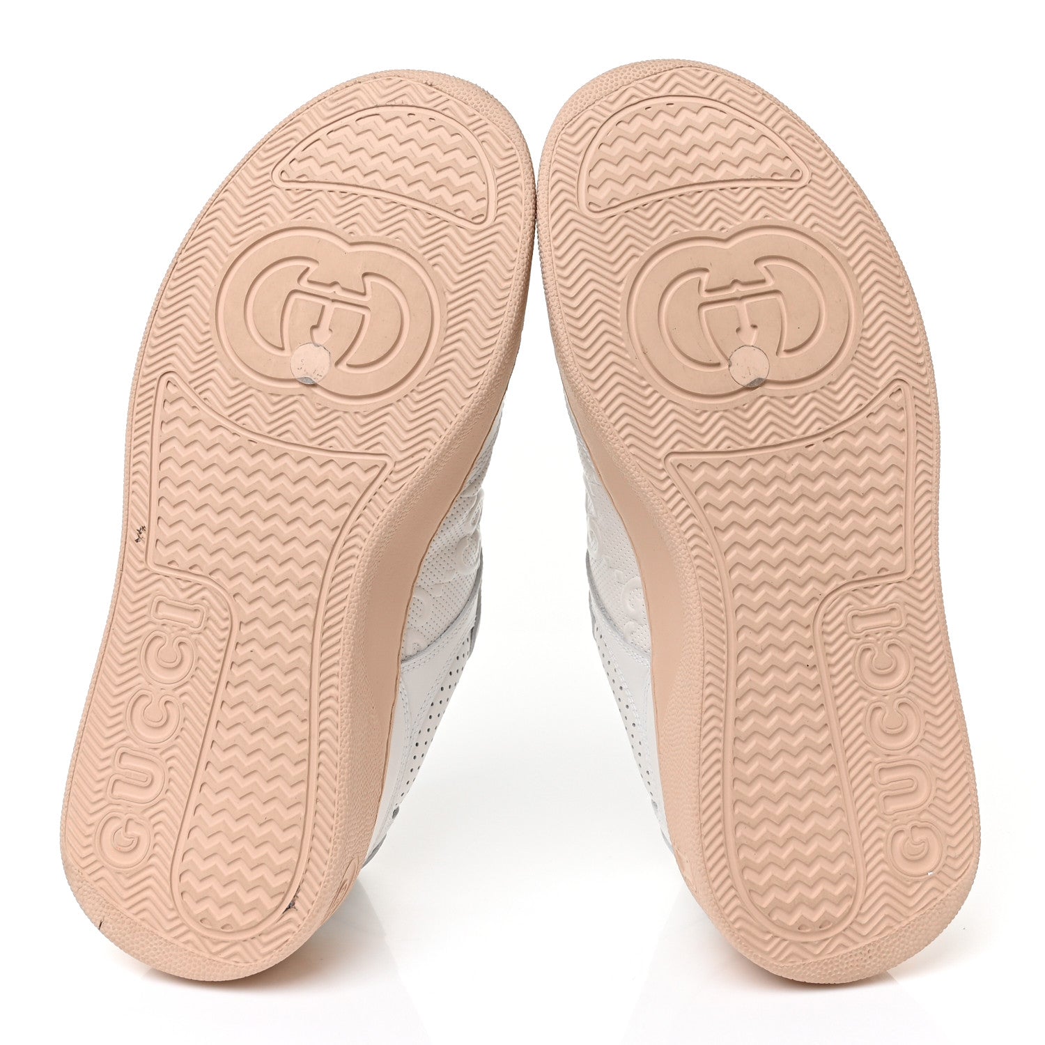 Gucci Calfskin GG Tennis Embossed Womens Platform 55mm Sneakers 37.5 White 6 of 11
