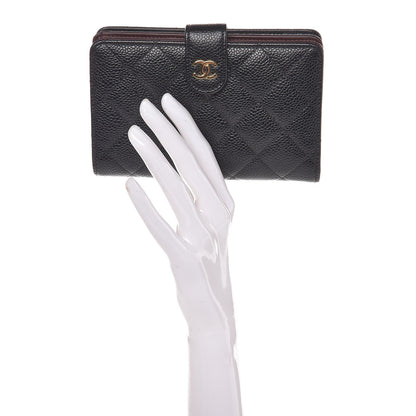 Chanel Caviar Quilted Zipped Pocket Wallet Black 2 of 9
