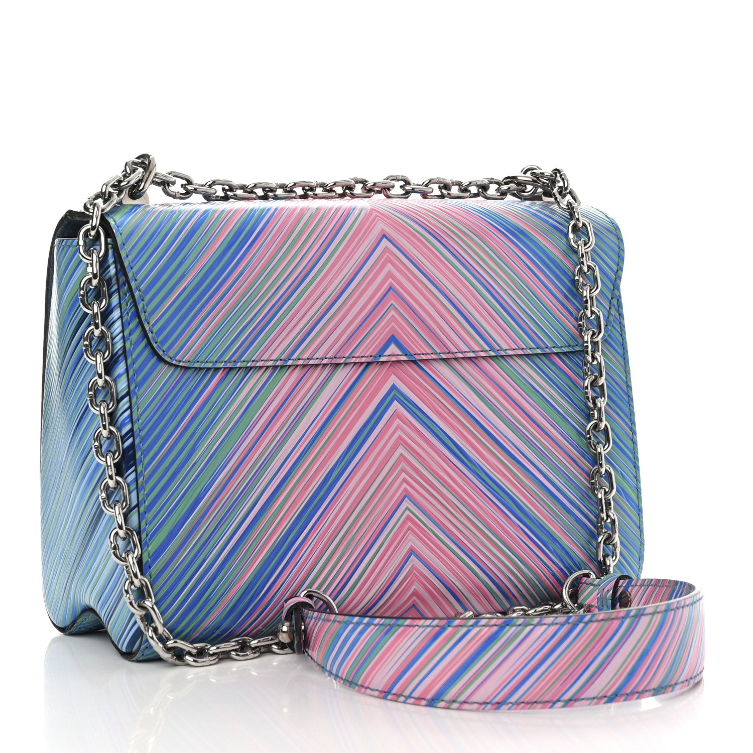 Louis Vuitton Epi Tropical Twist Shoulder Bag MM Blue Rose 4 of 13