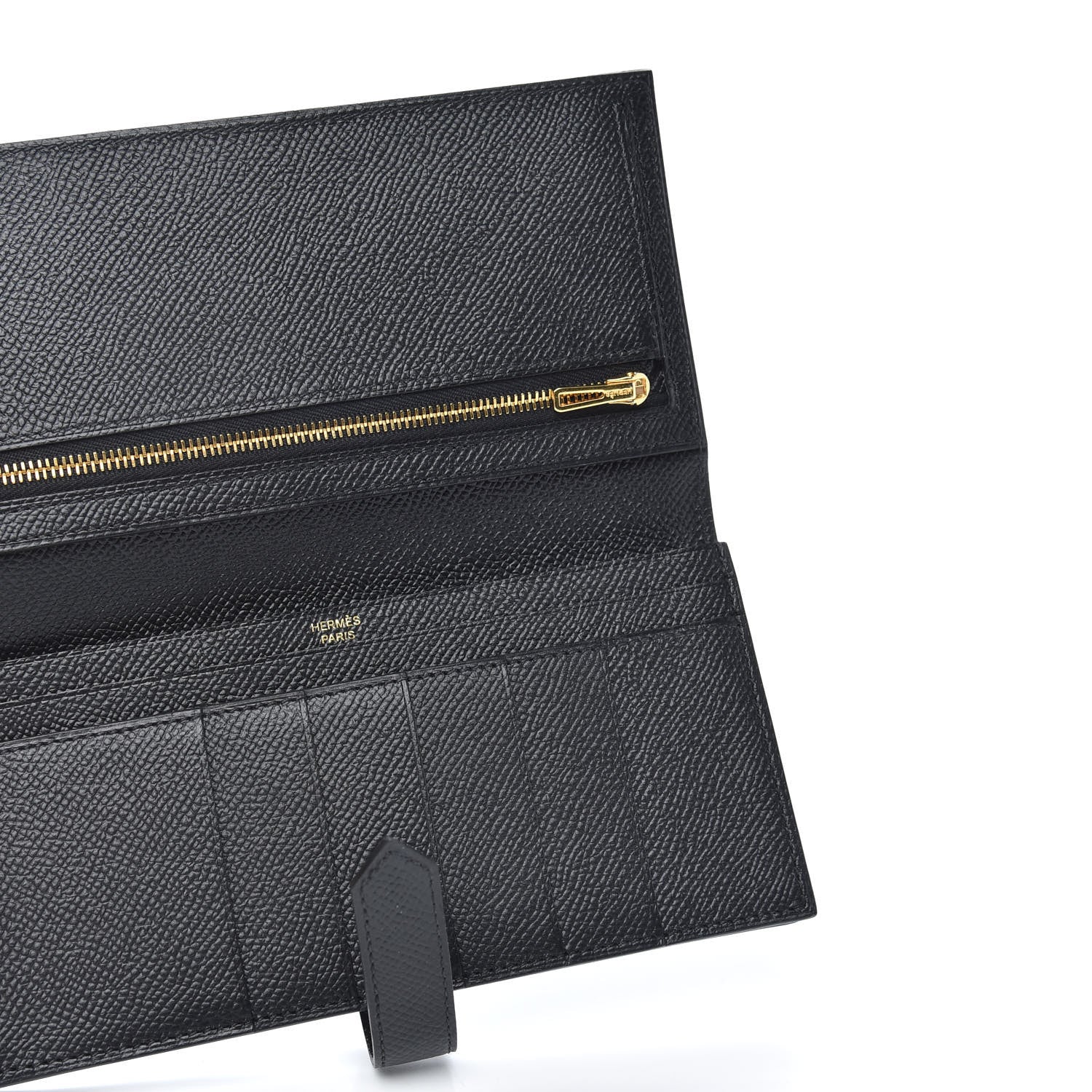 Hermes Epsom Bearn Gusset Wallet Black 5 of 9