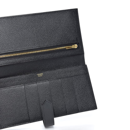 Hermes Epsom Bearn Gusset Wallet Black 5 of 9