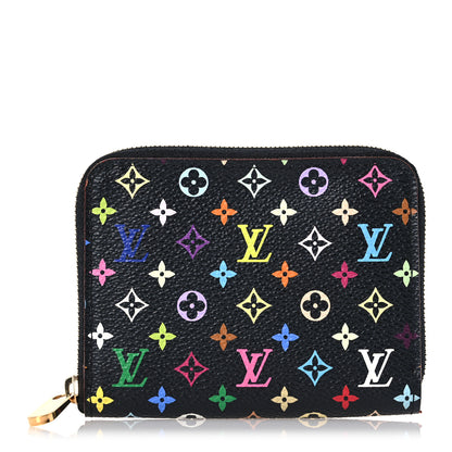 Louis Vuitton Monogram Multicolor Zippy Coin Purse Black Violet 1 of 9