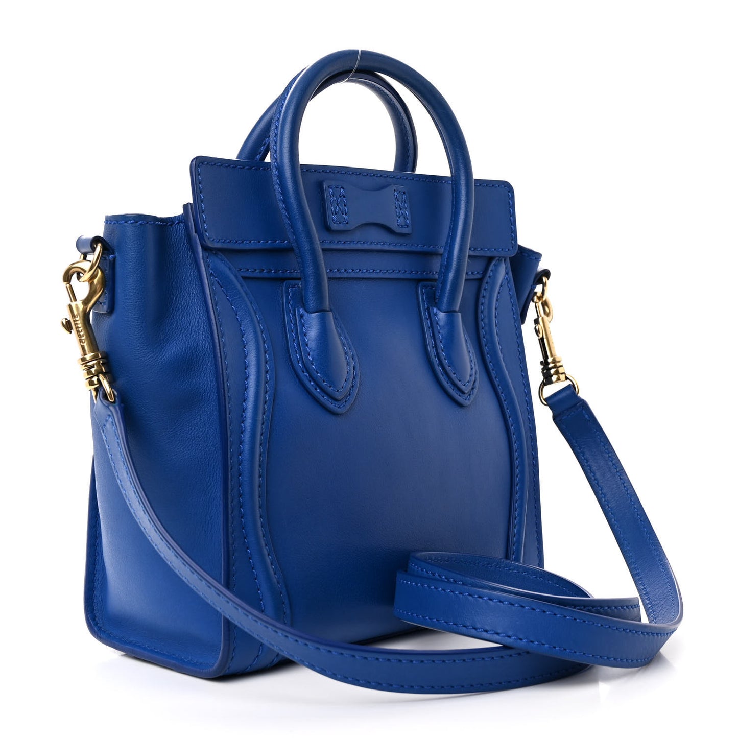 Smooth Calfskin Nano Luggage Royal Blue