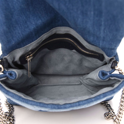 Stella McCartney Eco Denim Diamond Quilted Small Beckett Shoulder Bag Blue 5 of 9