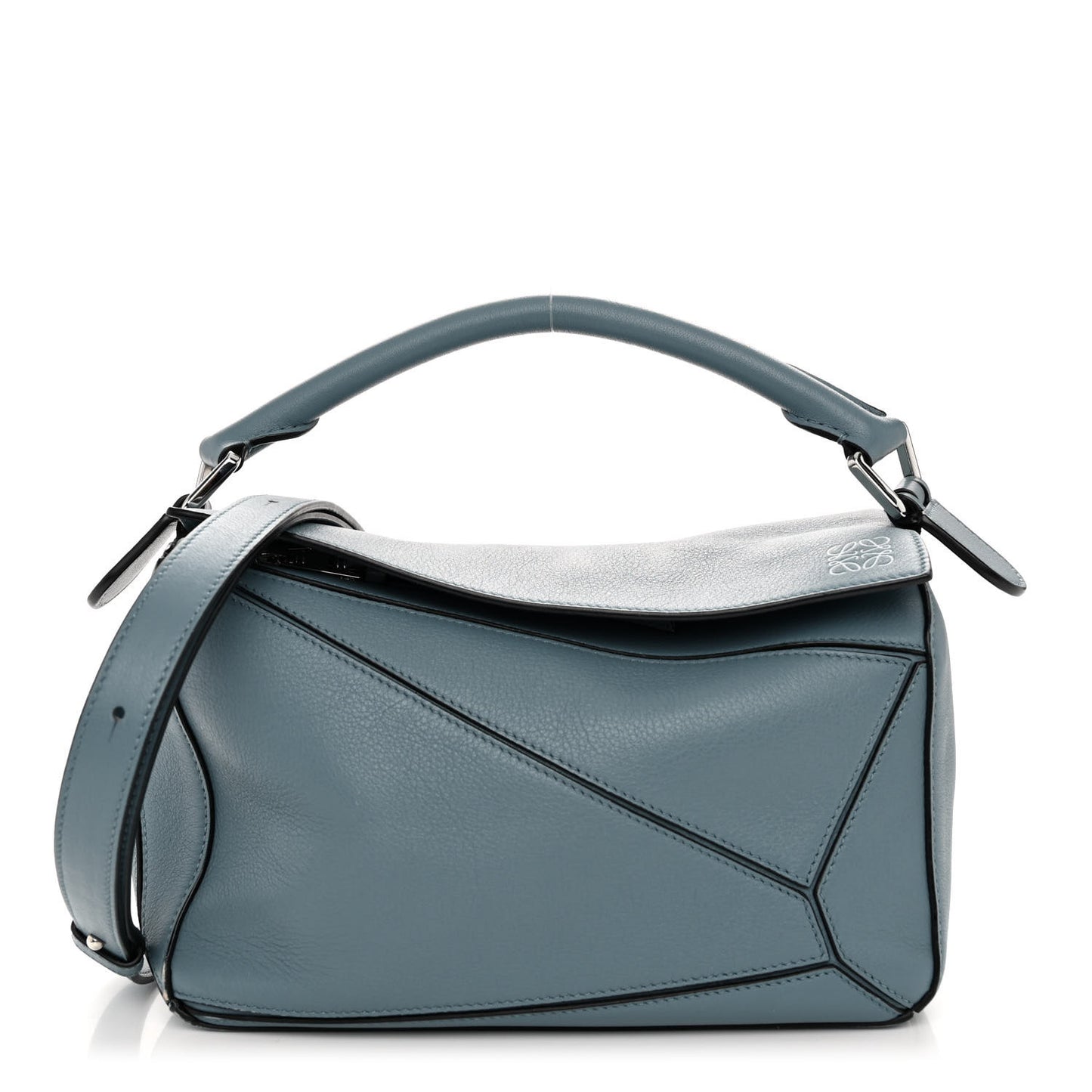 Calfskin Small Puzzle Bag Stone Blue