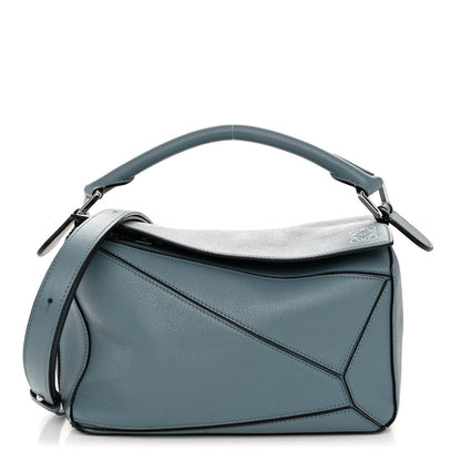 Loewe Calfskin Small Puzzle Bag Stone Blue 1 of 10