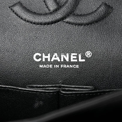 Chanel Patent Calfskin Quilted Bi-Color Medium Double Flap Pink Black 6 of 13
