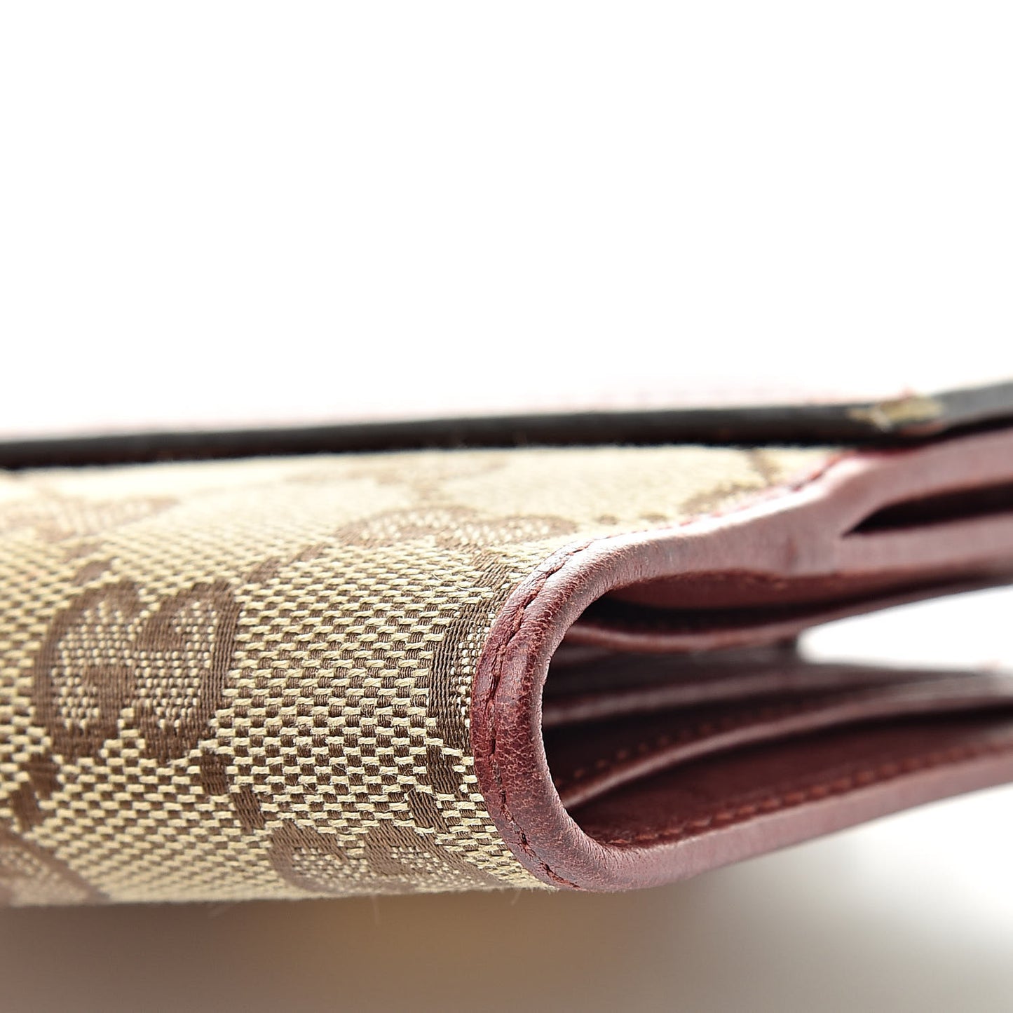 Monogram Heart French Wallet Red