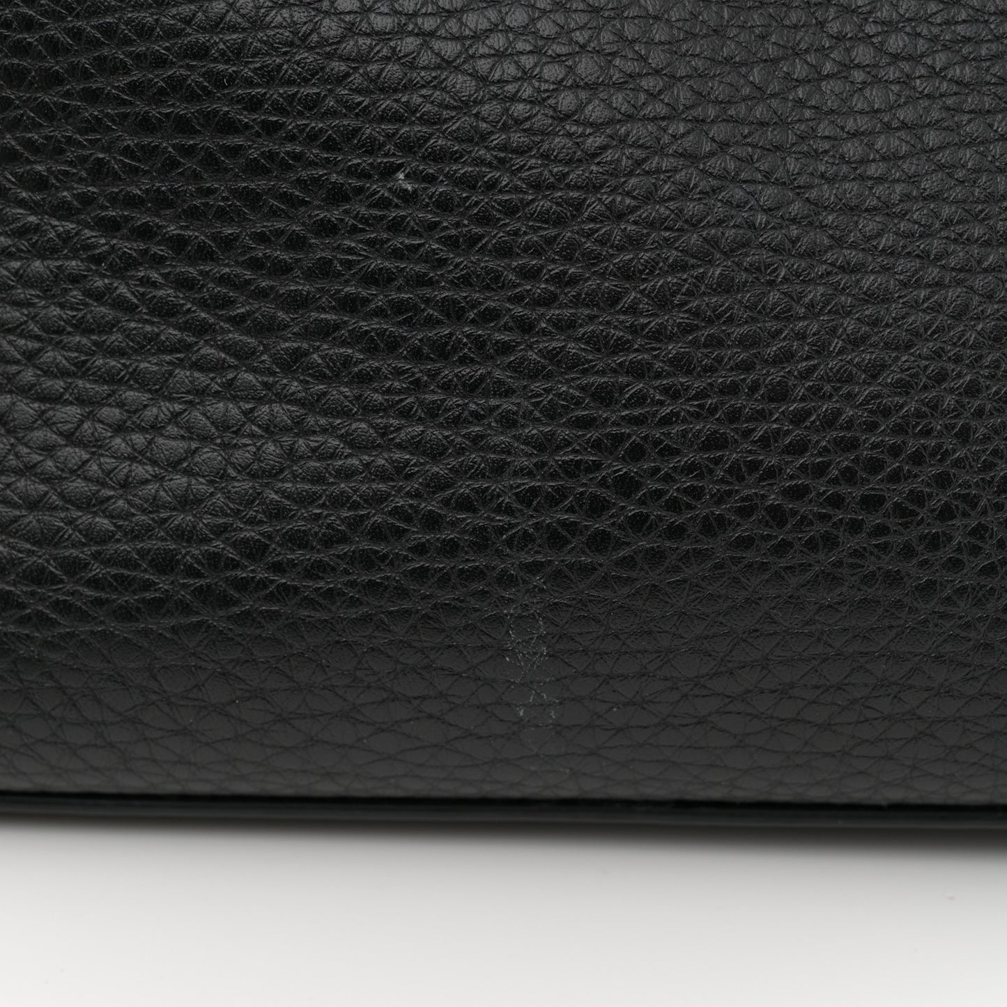 Grained Calfskin Small Rockstud Flip Lock Tote Black Rose Quartz