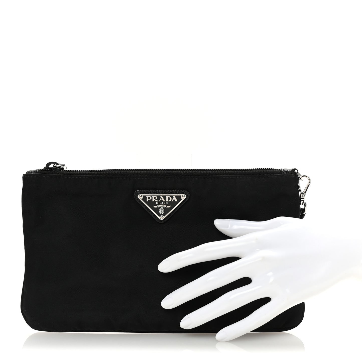 Tessuto Nylon Vela Wristlet Black