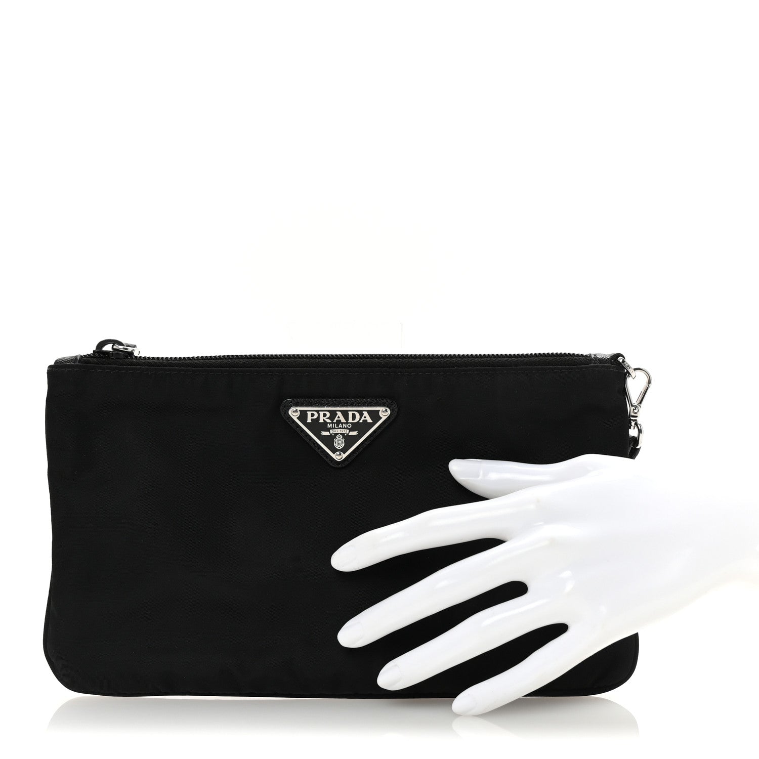 Prada Tessuto Nylon Vela Wristlet Black 2 of 6