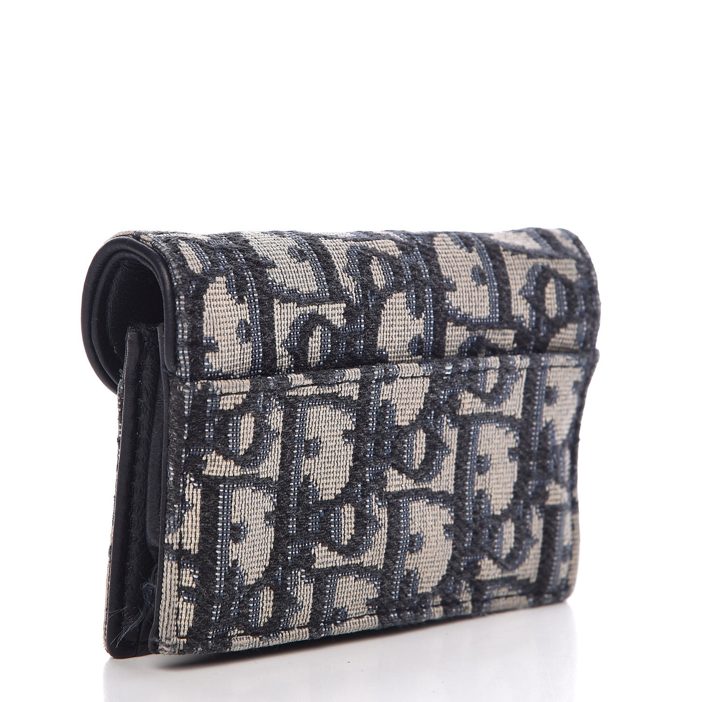 Oblique Saddle Card Holder Blue
