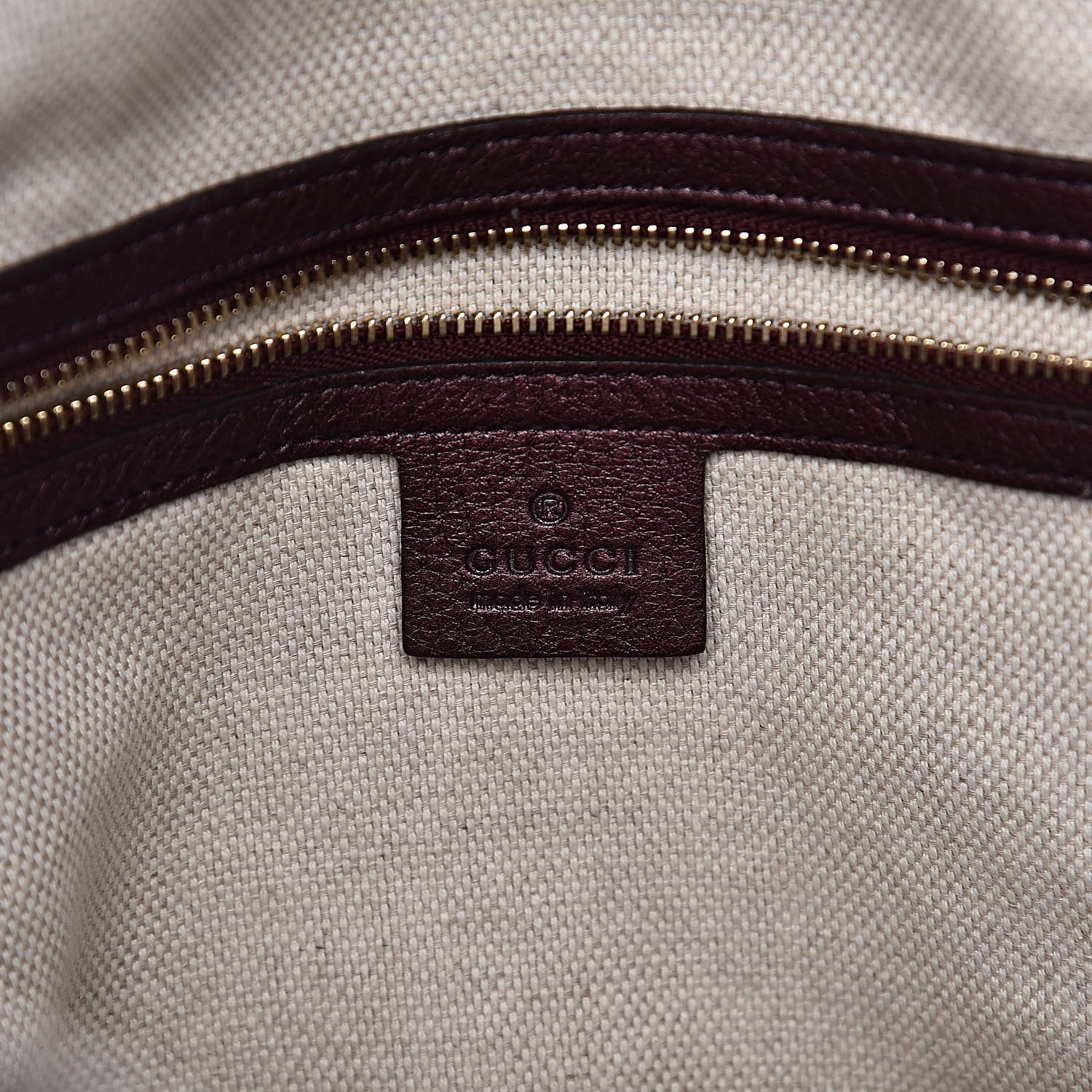 Gucci Metallic Cellarius Calfskin Medium Soho Bowler Classic Burgundy 6 of 15