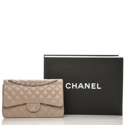 Chanel Caviar Quilted Jumbo Double Flap Beige 8 of 8