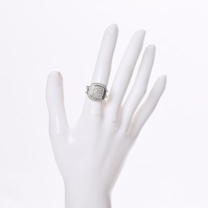 David Yurman Sterling Silver Diamond 11mm Albion Pave Ring 53 6.5 2 of 4