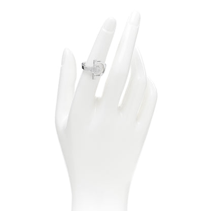 Gucci 18K White Gold Diamond Chiodo Horsebit Ring 52 6 2 of 5