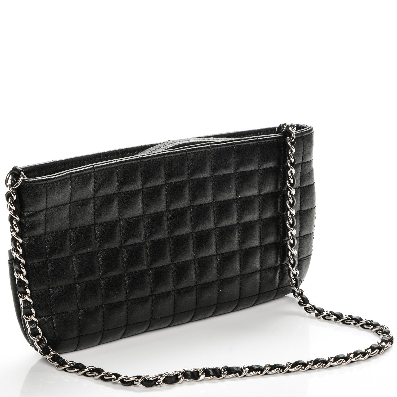 Chanel Lambskin Camellia N°5 Clutch Bag Black 3 of 7