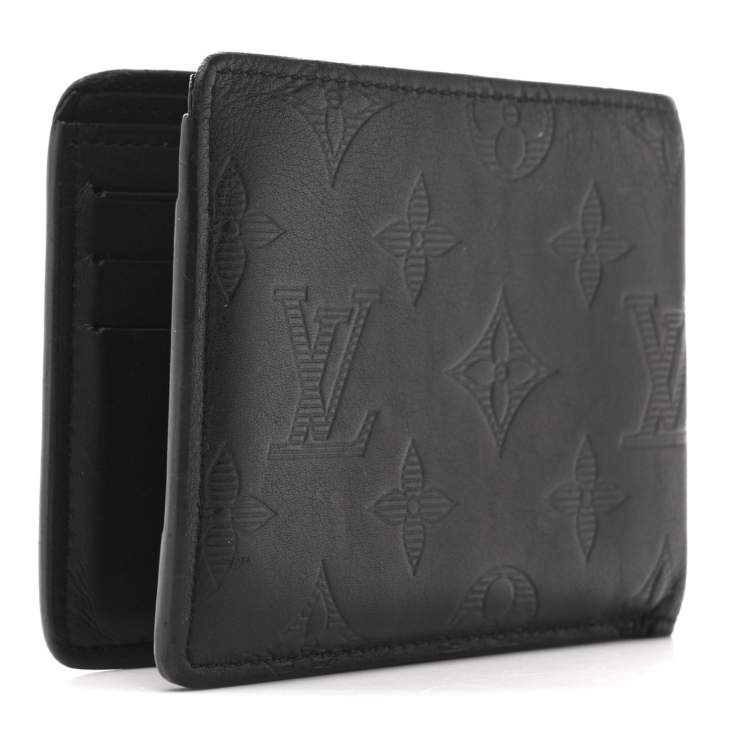 Calfskin Monogram Shadow Multiple Wallet Black