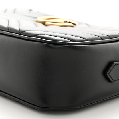Gucci Calfskin Matelasse Small GG Marmont Chain Shoulder Bag Black 10 of 10