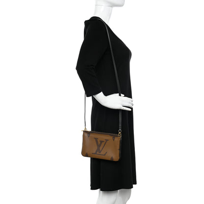 Louis Vuitton Reverse Monogram Giant Double Zip Pochette 2 of 10