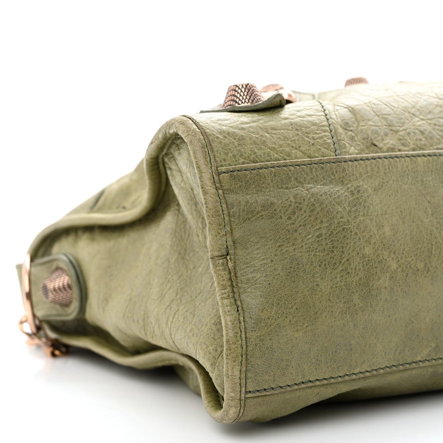 Agneau Giant 21 Rose Gold Hardware City Light Olive