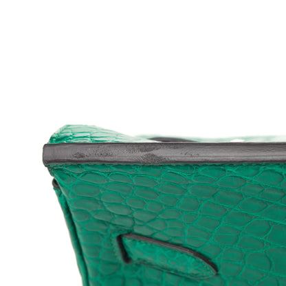 Hermes Matte Alligator Birkin 35 Malachite 18 of 18