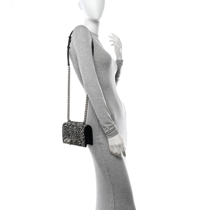Alexander McQueen Calfskin Studded Knuckle Satchel Black Silver 2 of 13