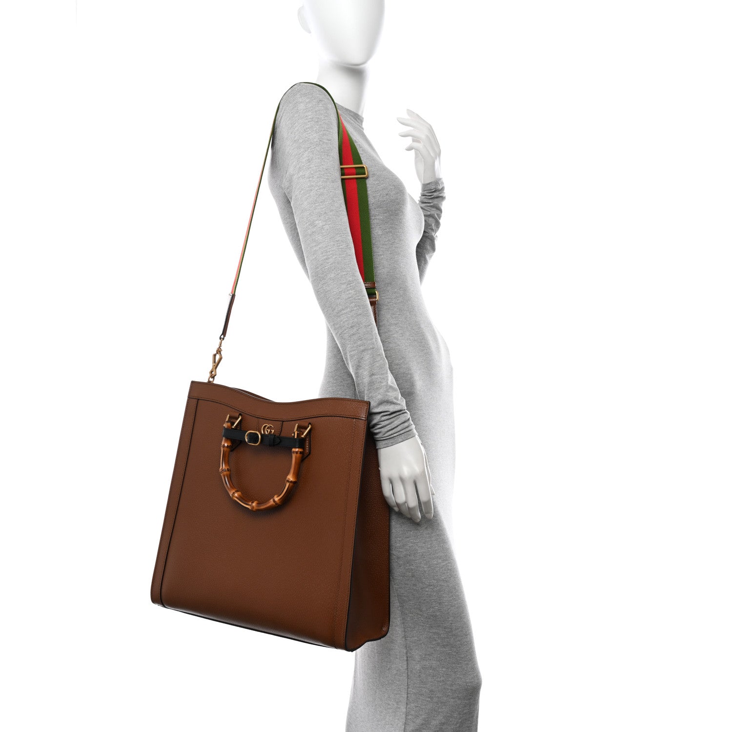 Gucci Wonka Grain Calfskin Large Diana Tote Bag Cuir Black 2 of 12